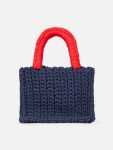 BUCKET BAG WITH LOBSTER CHARM in NAVY RED