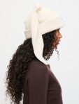 CHUNKY RABBIT BEANIE in ECRU
