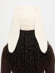 CHUNKY RABBIT BEANIE in ECRU