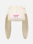 CHUNKY RABBIT BEANIE in ECRU