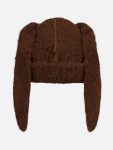 ALPACA CHUNKY RABBIT BEANIE in BROWN