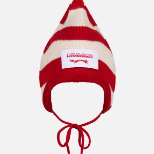 SPIKE BONNET in RED ECRU