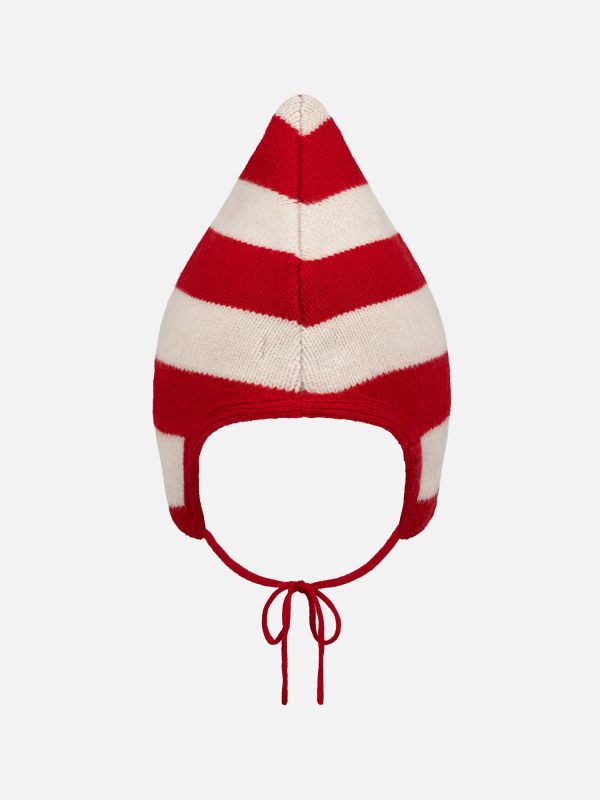SPIKE BONNET in RED ECRU