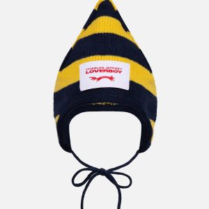 SPIKE BONNET in YELLOW NAVY BLUE