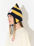 SPIKE BONNET in YELLOW NAVY BLUE