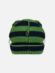 SUPERSIZED CHUNKY EARS BEANIE in GREEN NAVY