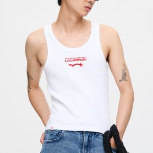 LOGO TANK TOP in WHITE RED