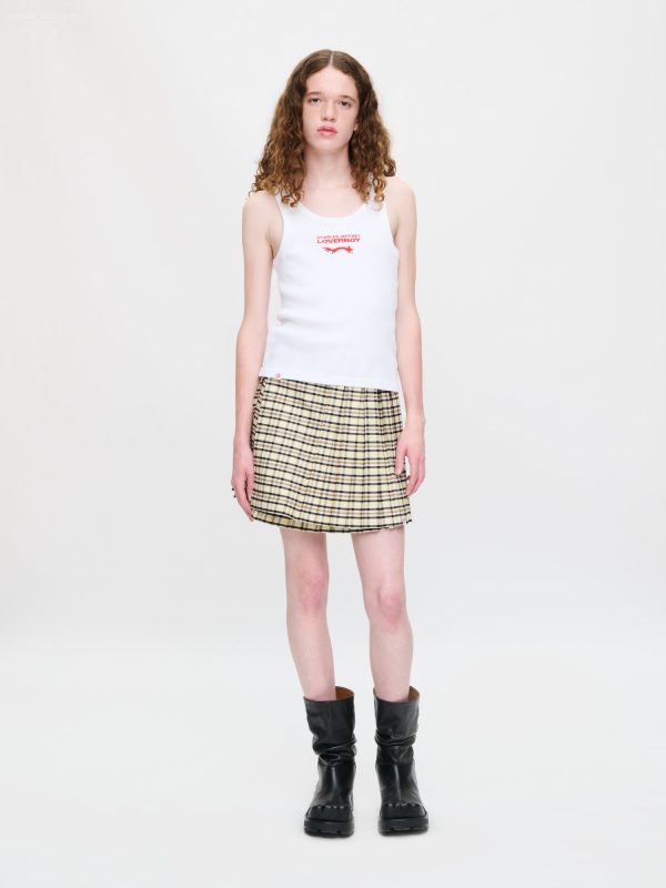 LOGO TANK TOP in WHITE RED