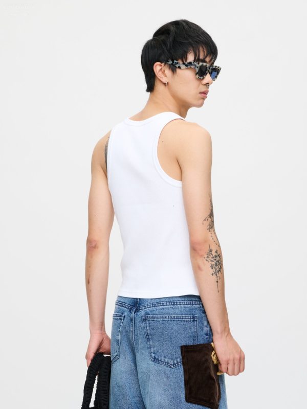 LOGO TANK TOP in WHITE RED