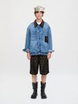 DENIM JACKET WITH CORDUROY COLLAR in WASHED DENIM
