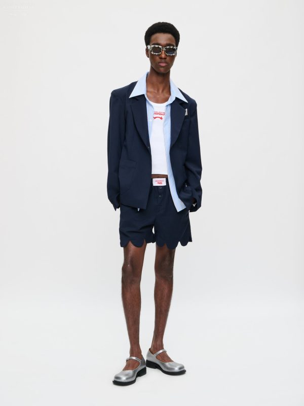 FORMAL SCALLOPED BOXER SHORTS in NAVY