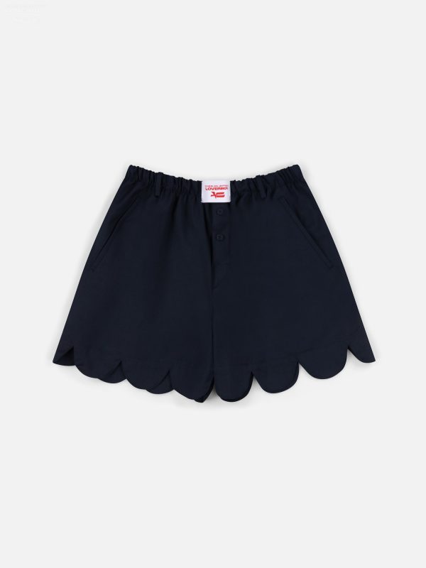 FORMAL SCALLOPED BOXER SHORTS in NAVY