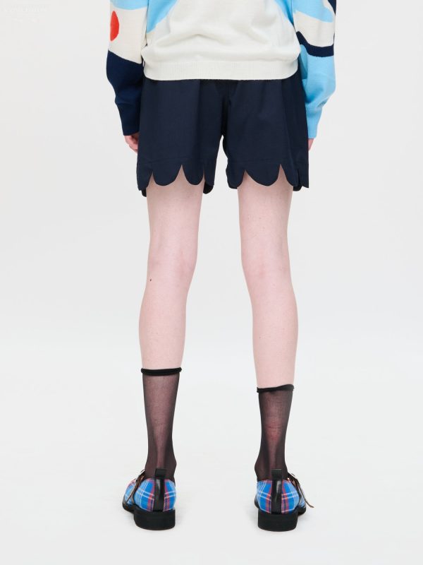 FORMAL SCALLOPED BOXER SHORTS in NAVY
