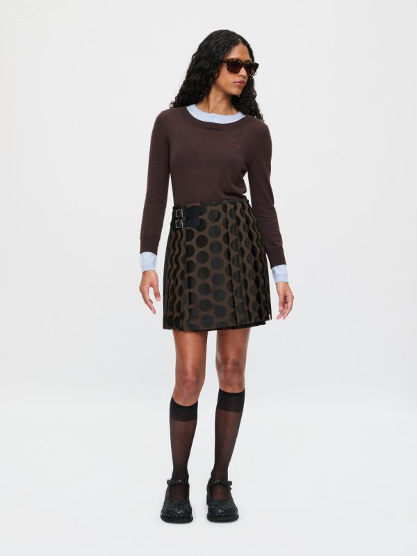 MINI KILT in BROWN POLKA DOT