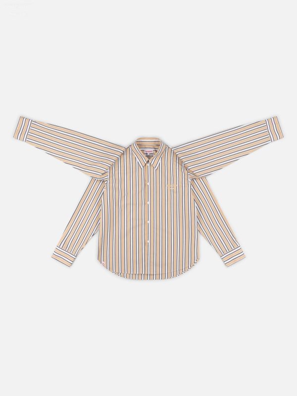 HOLD ME SHIRT in BEIGE STRIPE