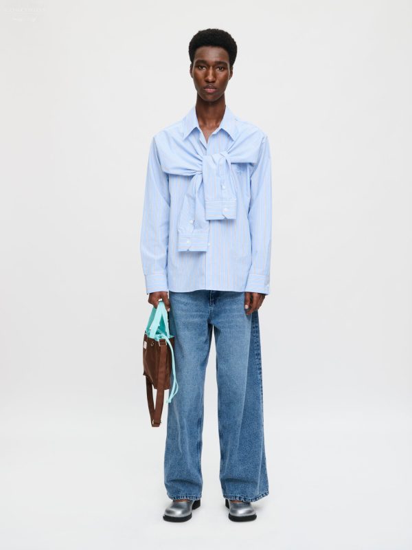 HOLD ME SHIRT in BLUE STRIPE