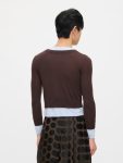 DOUBLE SOFT SWEATER in BROWN LIGHT BLUE