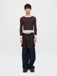DOUBLE SOFT SWEATER in BROWN LIGHT BLUE
