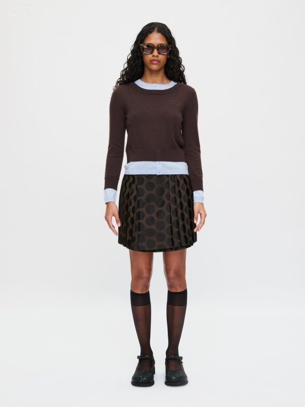 DOUBLE SOFT SWEATER in BROWN LIGHT BLUE