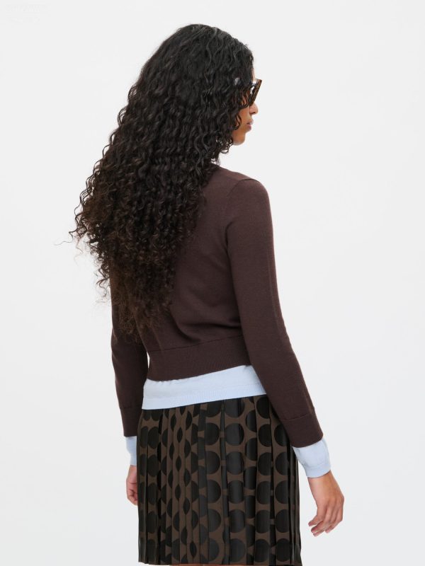 DOUBLE SOFT SWEATER in BROWN LIGHT BLUE