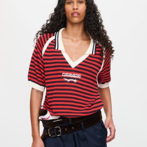 CHEEKY POLO in RED NAVY STRIPE