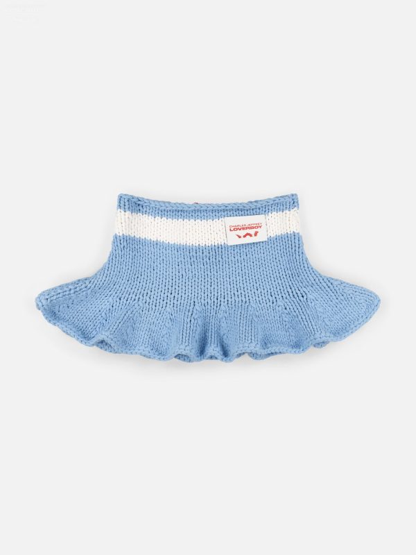 DOLLY MINI SKIRT in BLUE ECRU