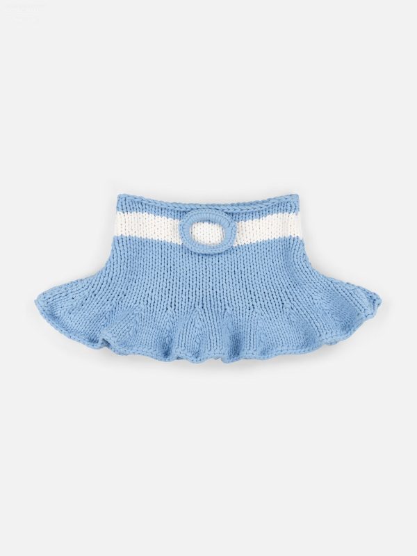 DOLLY MINI SKIRT in BLUE ECRU