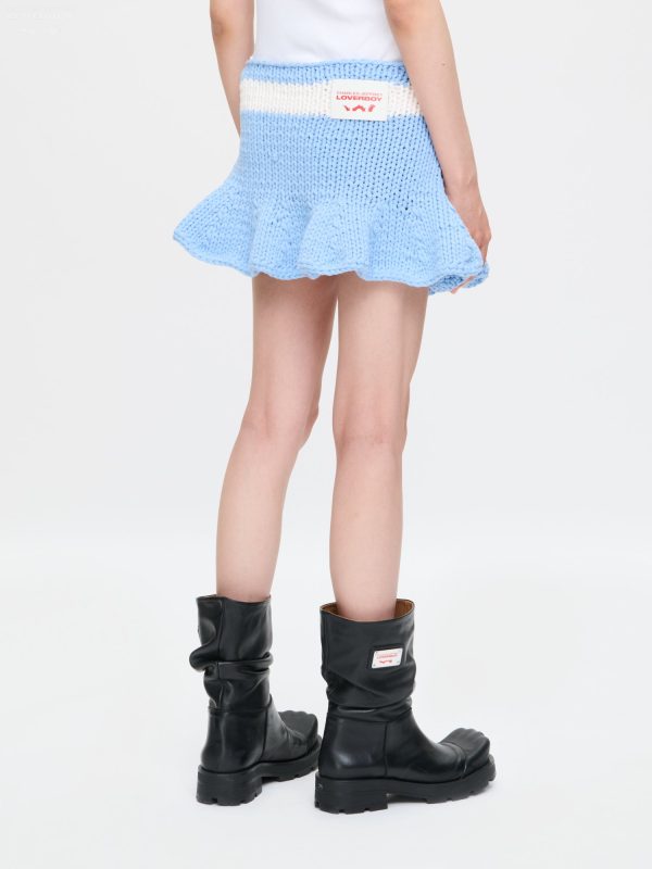 DOLLY MINI SKIRT in BLUE ECRU