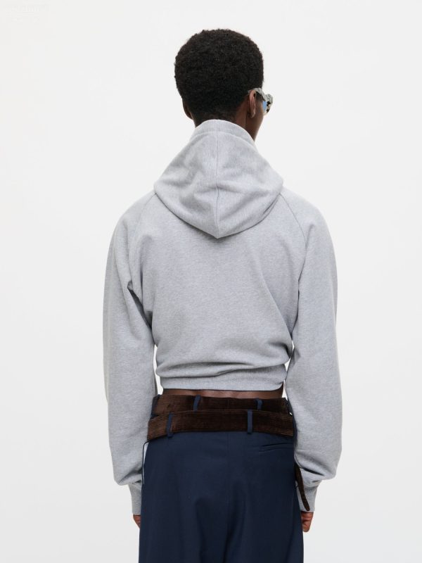 ALL TIED UP HOODY in GREY MARL