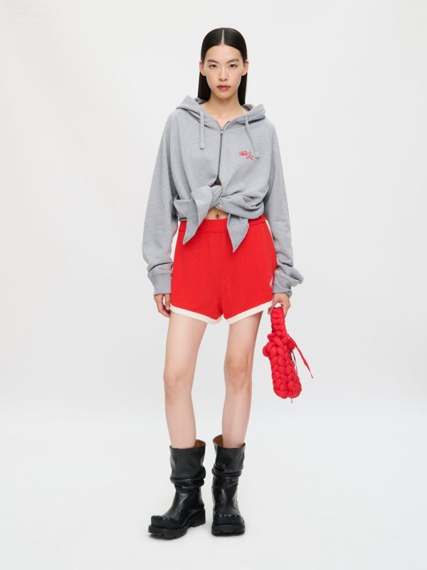 ALL TIED UP HOODY in GREY MARL