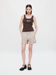 DOUBLE LOGO TANK TOP in BROWN LIGHT BLUE