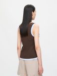 DOUBLE LOGO TANK TOP in BROWN LIGHT BLUE