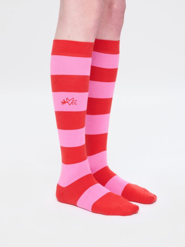 LOVERBOY SOCK - MULTIPACK in NAVY WHITE CORAL PINK