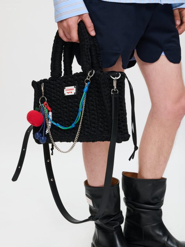 NANA BAG WITH APPLE CHARM in BLACK