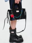 NANA BAG WITH APPLE CHARM in BLACK