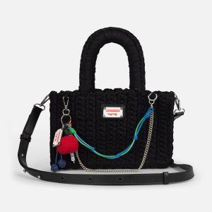 NANA BAG WITH APPLE CHARM in BLACK