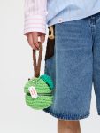 APPLE CLUTCH in GREEN BROWN