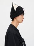 CHUNKY EARS BEANIE in BLACK ECRU