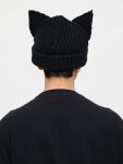 CHUNKY EARS BEANIE in BLACK ECRU