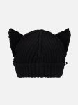 CHUNKY EARS BEANIE in BLACK ECRU