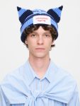 CHUNKY EARS BEANIE in BLUE NAVY STRIPE