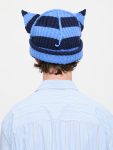CHUNKY EARS BEANIE in BLUE NAVY STRIPE