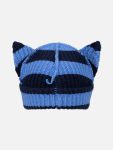 CHUNKY EARS BEANIE in BLUE NAVY STRIPE