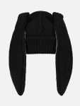 CHUNKY RABBIT BEANIE in BLACK ECRU