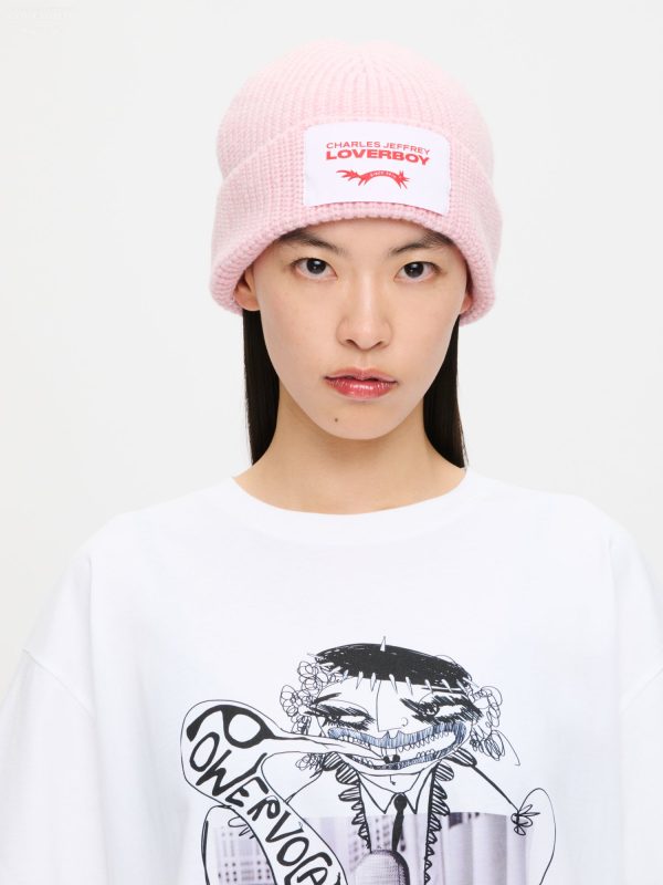 CHUNKY RIB BEANIE in PINK