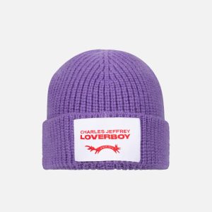 CHUNKY RIB BEANIE EXCLUSIVE in PURPLE