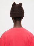 BOX BEANIE in BROWN LIGHT BLUE