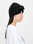 EARS RIB BEANIE in BLACK