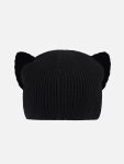 EARS RIB BEANIE in BLACK