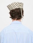 SAILOR HAT in BEIGE YELLOW TARTAN